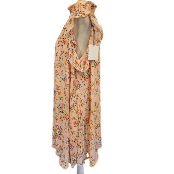 CODE X Mode High Neck Floral Mini Dress Size M NWT - Picture 3 of 14